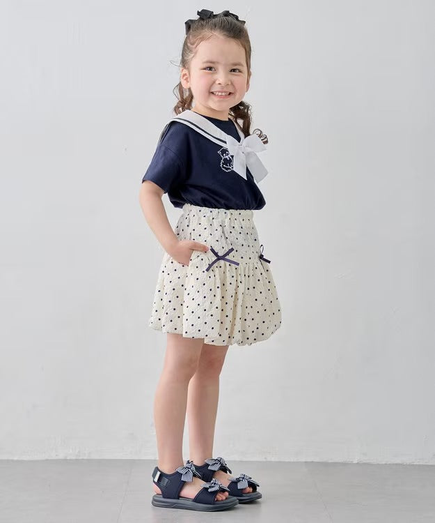 日本童裝 aF#a325 接觸冷感 2Way 水手領上衣 110-150cm 女童款 夏季 TOPS