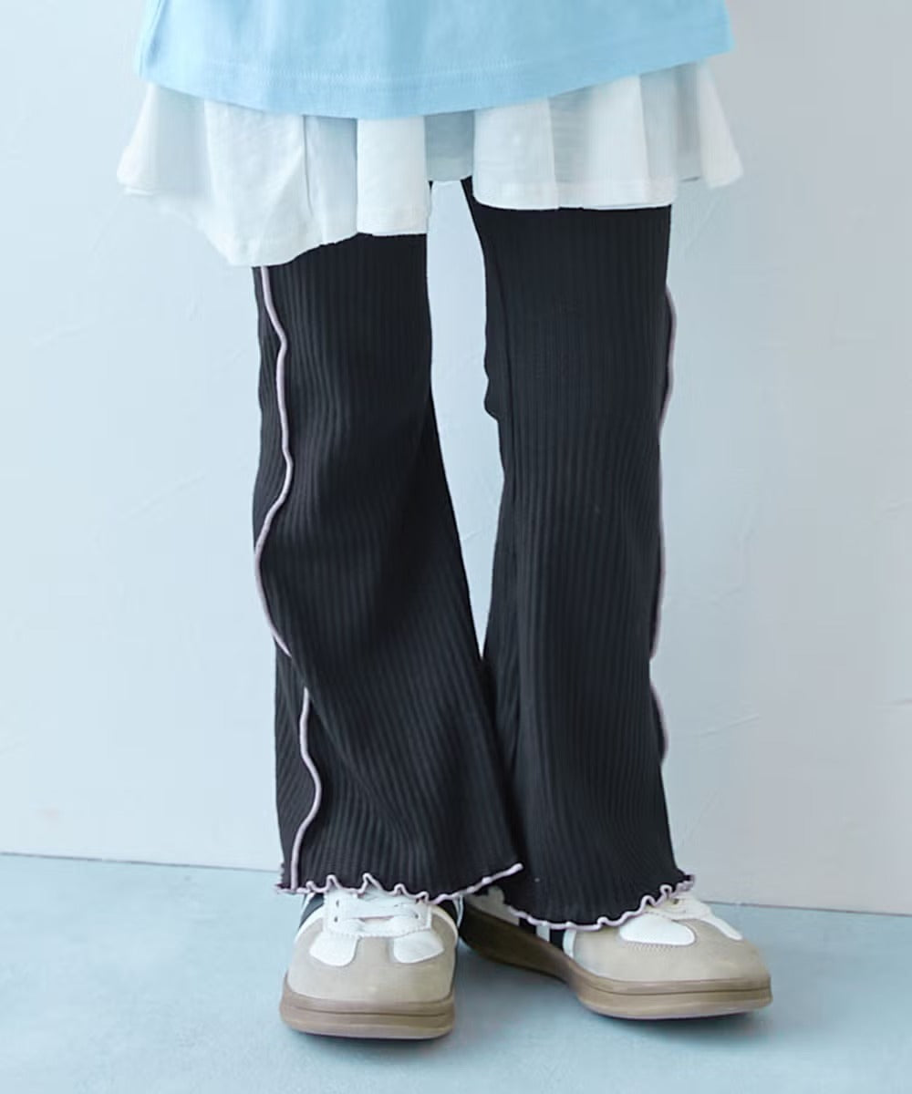 日本童裝 dev!rock 羅紋喇叭褲 100-160cm 女童款 秋季 PANTS