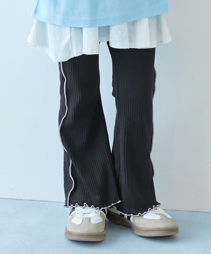 日本童裝 dev!rock 羅紋喇叭褲 100-160cm 女童款 秋季 PANTS