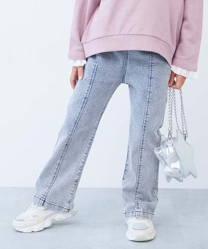 日本童裝 dev!rock 彈性牛仔喇叭長褲 100-160cm 女童款 秋季 PANTS