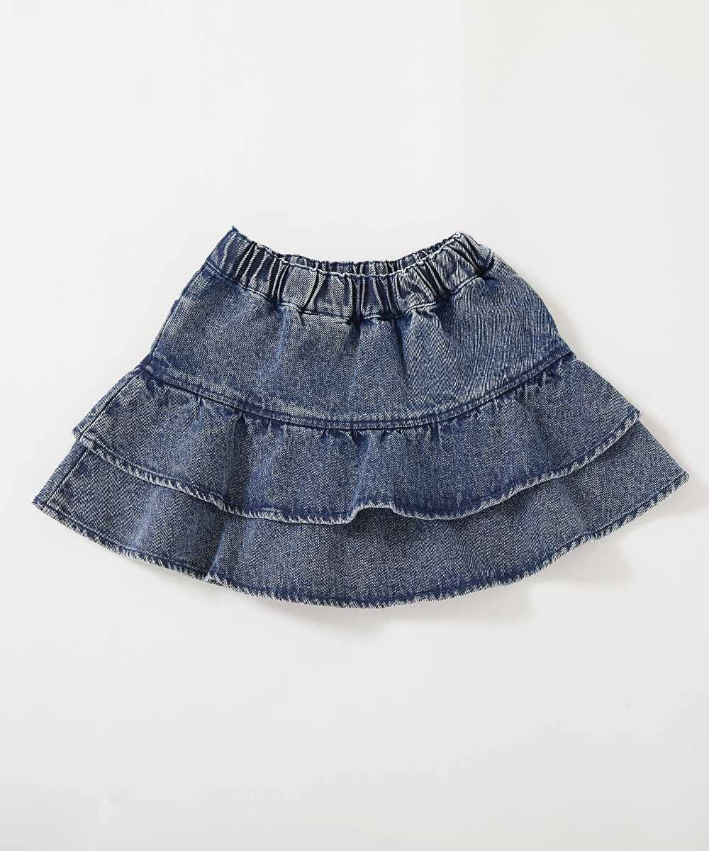 日本童裝 dev!rock 層層疊牛仔短裙 100-140cm 女童款 秋季 SKIRTS