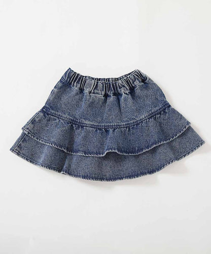 日本童裝 dev!rock 層層疊牛仔短裙 100-140cm 女童款 秋季 SKIRTS