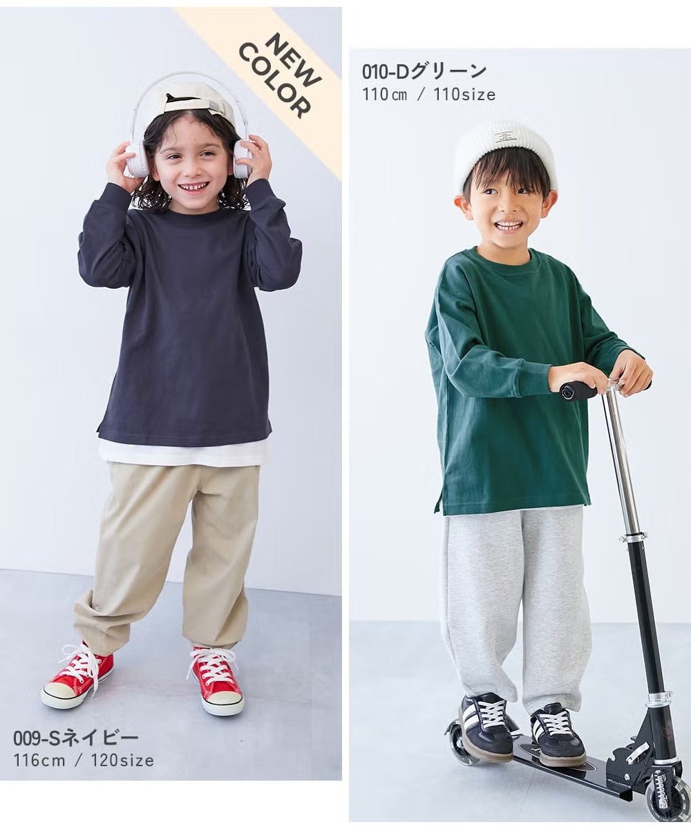 日本童裝 dev!rock 寬鬆版型羅紋袖長袖上衣 80-160cm 男童款/女童款 冬季 TOPS