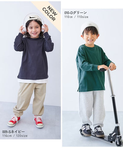 日本童裝 dev!rock 寬鬆版型羅紋袖長袖上衣 80-160cm 男童款/女童款 冬季 TOPS
