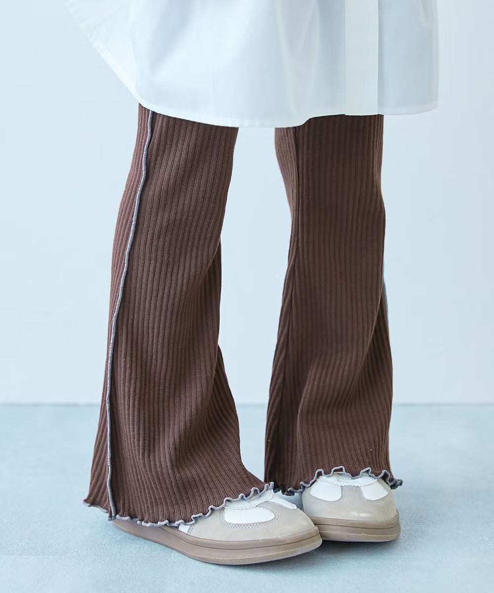 日本童裝 dev!rock 羅紋喇叭褲 100-160cm 女童款 秋季 PANTS