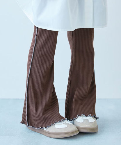日本童裝 dev!rock 羅紋喇叭褲 100-160cm 女童款 秋季 PANTS