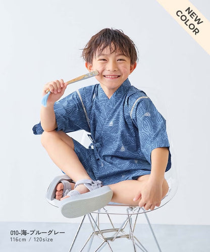 日本童裝 dev!rock 日本甚平 日本和服 90-160cm 男童款 夏季 TOPS PANTS 日本夏祭慶典特輯