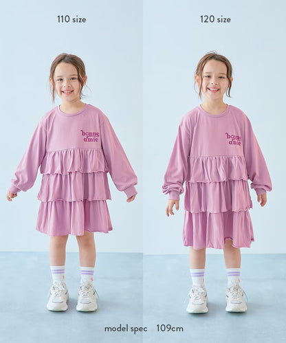 日本童裝 dev!rock 蛋糕層字母印花連身裙 100-160cm 女童款 秋季 DRESSES