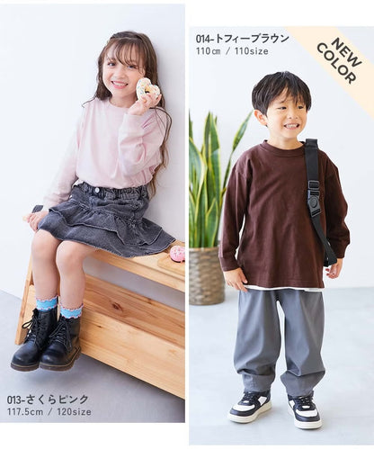 日本童裝 dev!rock 寬鬆版型羅紋袖長袖上衣 80-160cm 男童款/女童款 冬季 TOPS