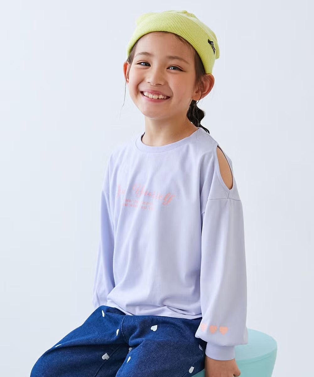 日本童裝 dev!rock 可愛肩袖上衣 100-160cm 女童款 秋季 TOPS