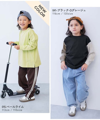 日本童裝 dev!rock 寬鬆版型羅紋袖長袖上衣 80-160cm 男童款/女童款 冬季 TOPS