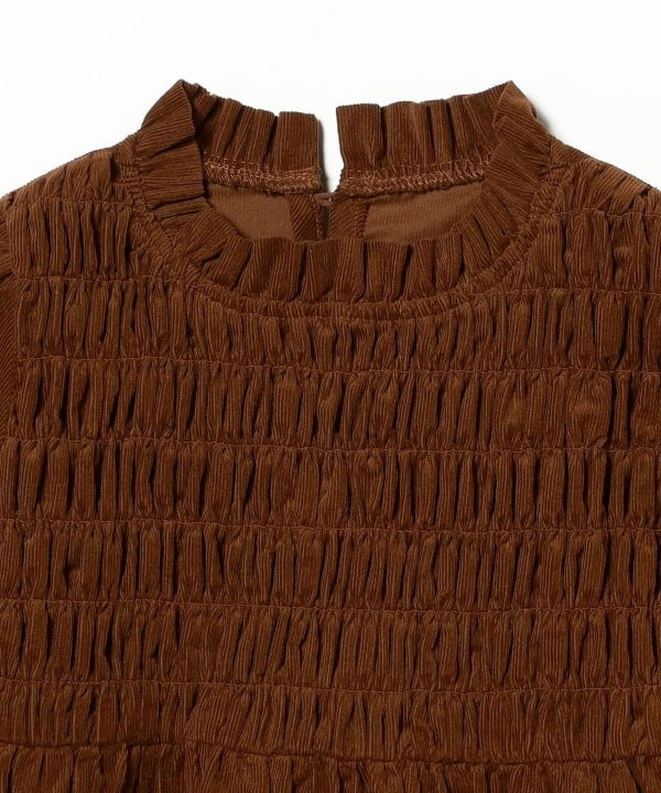 日本童裝 B:MING by BEAMS 燈芯絨皺褶連身裙 100-140cm 女童款 秋冬季 DRESSES