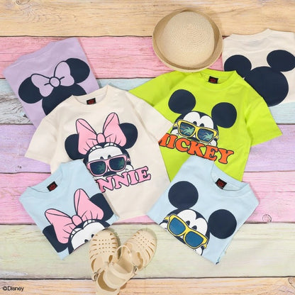 Japanese BDL x Disney parent-child print tops (80-150cm) for boys and girls (summer TOPS) 