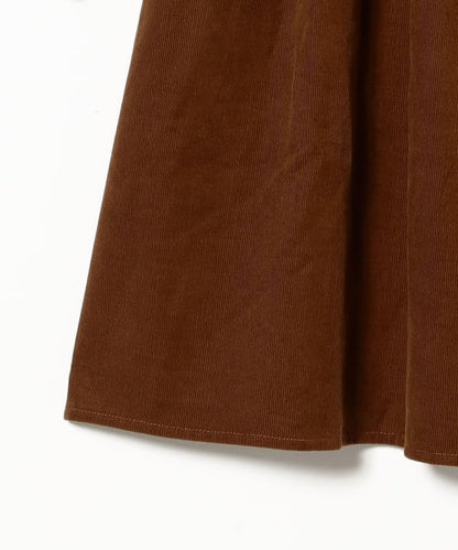 日本童裝 B:MING by BEAMS 燈芯絨皺褶連身裙 100-140cm 女童款 秋冬季 DRESSES