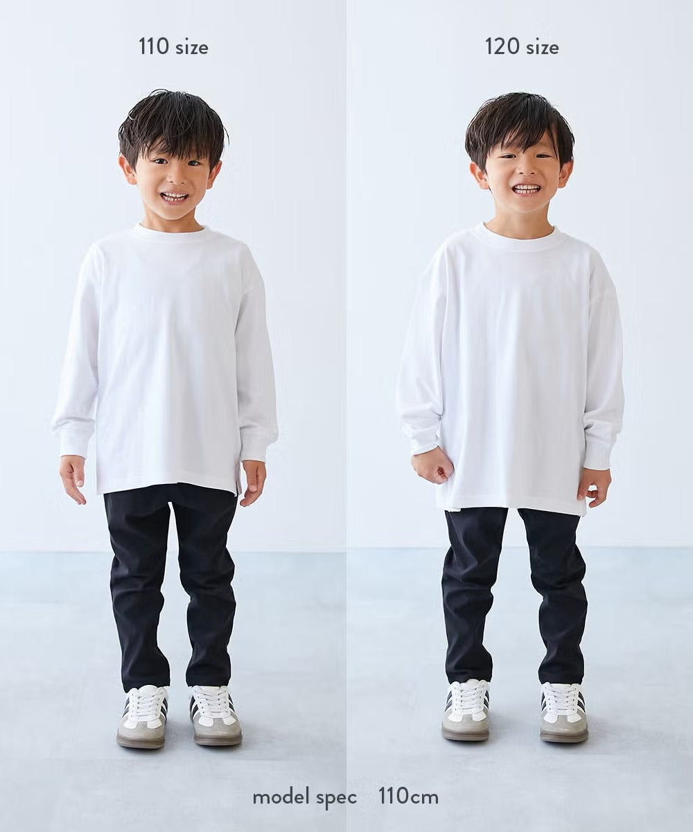 日本童裝 dev!rock 寬鬆版型羅紋袖長袖上衣 80-160cm 男童款/女童款 冬季 TOPS