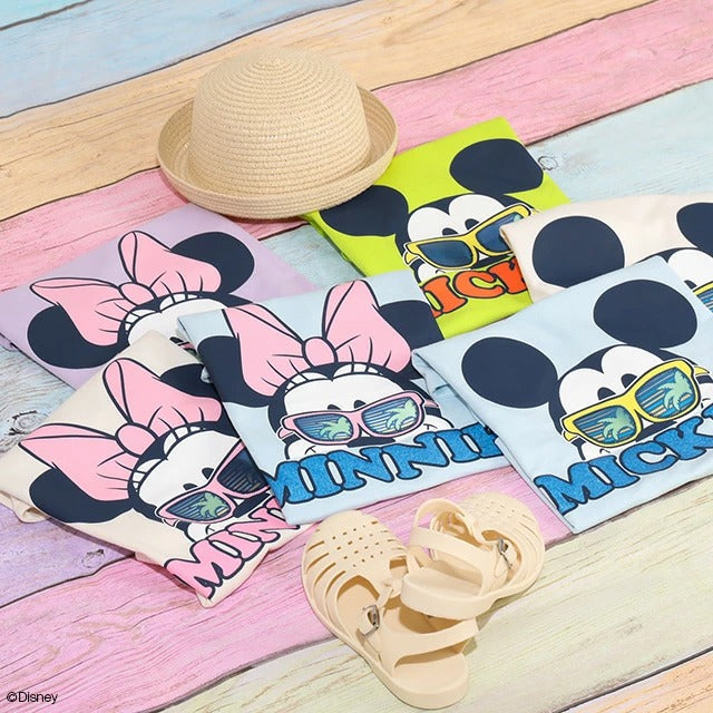 Japanese BDL x Disney parent-child print tops (80-150cm) for boys and girls (summer TOPS) 