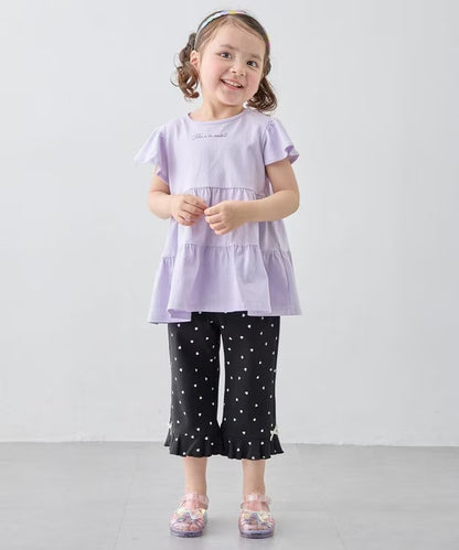 日本童裝 aF#a325 接觸冷感 花邊七分褲 90-140cm 女童款 夏季 PANTS