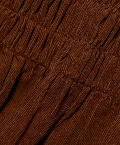 日本童裝 B:MING by BEAMS 燈芯絨皺褶連身裙 100-140cm 女童款 秋冬季 DRESSES