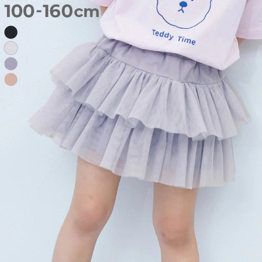 日本童裝 dev!rock 雙層薄紗短裙 100-160cm 女童款 SKIRTS 夏季