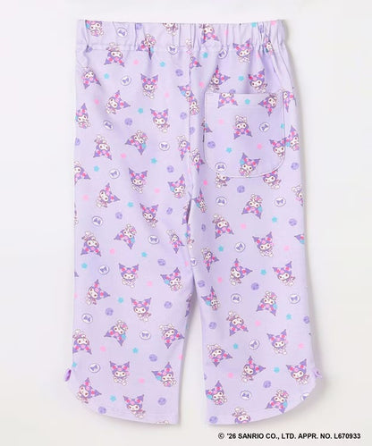 日本童裝 aF#a325 x Sanrio 接觸冷感 蝴蝶結七分褲 100-130cm 女童款 夏季 PANTS
