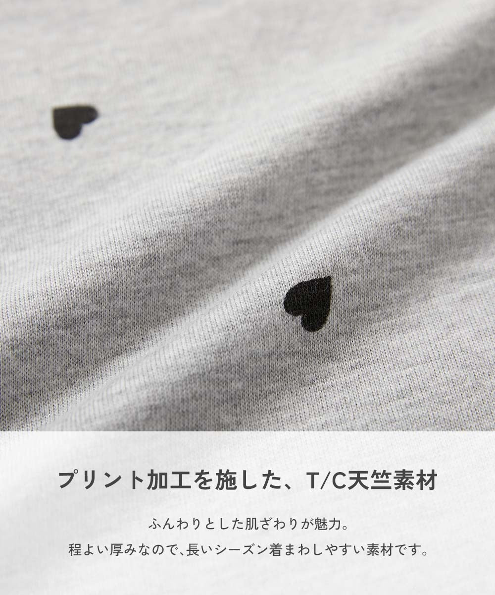 日本童裝 dev!rock 心型印花荷葉邊袖上衣 100-160cm 女童款 夏季 TOPS