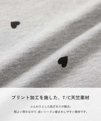 日本童裝 dev!rock 心型印花荷葉邊袖上衣 100-160cm 女童款 夏季 TOPS