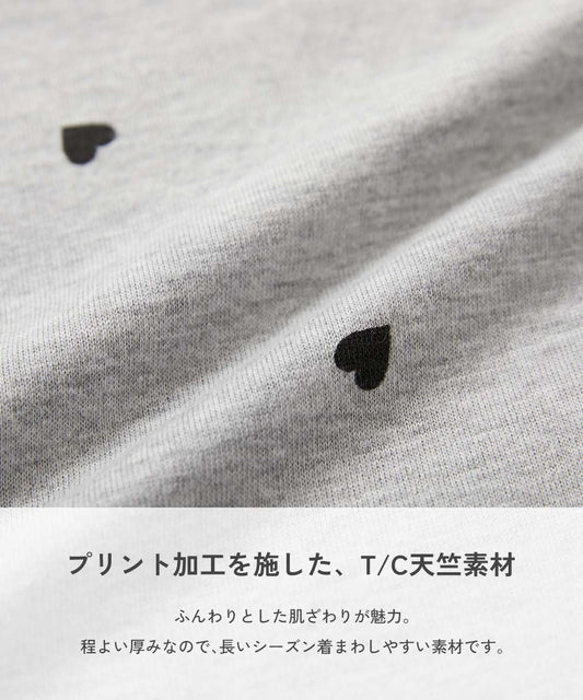 日本童裝 dev!rock 心型印花荷葉邊袖上衣 100-160cm 女童款 夏季 TOPS