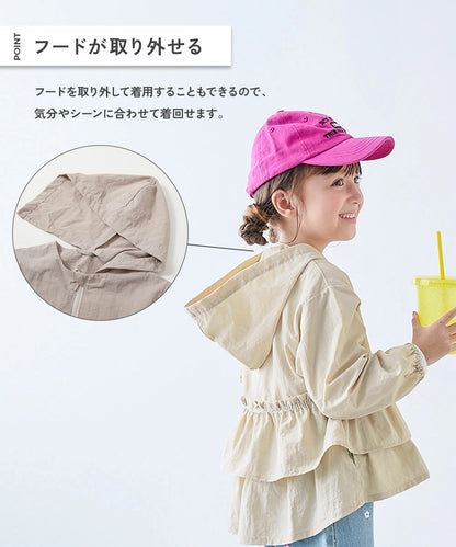 Japanese children's clothing dev!rock waterproof series stand collar thin jacket 100-160cm boys/girls spring and summer outerwear