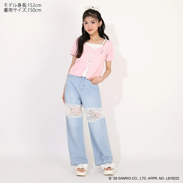 日本童裝 BDL x Sanrio 吊帶疊穿式上衣 120-160cm 女童款 夏季 TOPS