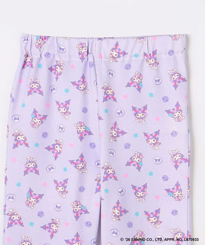 日本童裝 aF#a325 x Sanrio 接觸冷感 蝴蝶結七分褲 100-130cm 女童款 夏季 PANTS