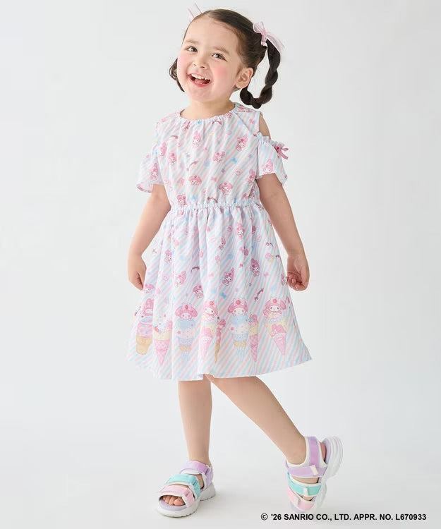 日本童裝 aF#a325 x Sanrio 夢幻連身裙 100-140cm 女童款 夏季 DRESSES