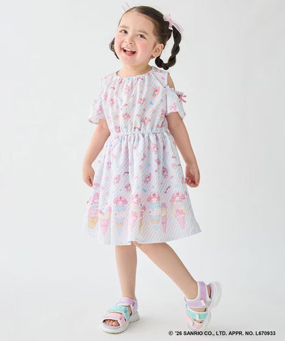 日本童裝 aF#a325 x Sanrio 夢幻連身裙 100-140cm 女童款 夏季 DRESSES