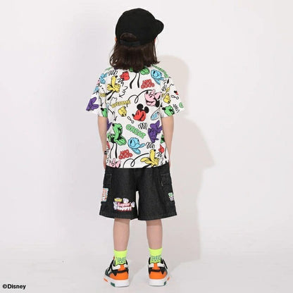 Japanese BDL x Disney parent-child print tops (80-150cm) for boys and girls (summer TOPS) 