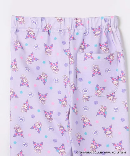 日本童裝 aF#a325 x Sanrio 接觸冷感 蝴蝶結七分褲 100-130cm 女童款 夏季 PANTS