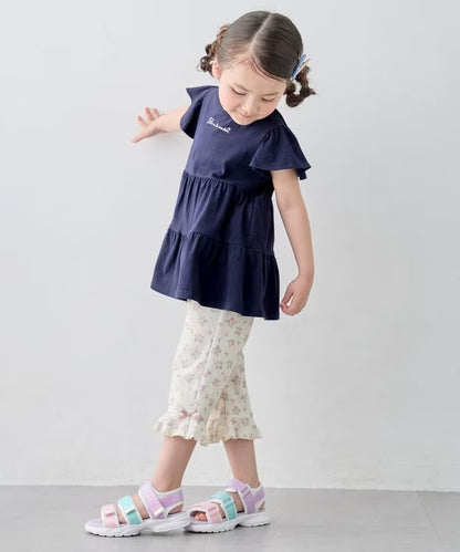 日本童裝 aF#a325 接觸冷感 花邊七分褲 90-140cm 女童款 夏季 PANTS