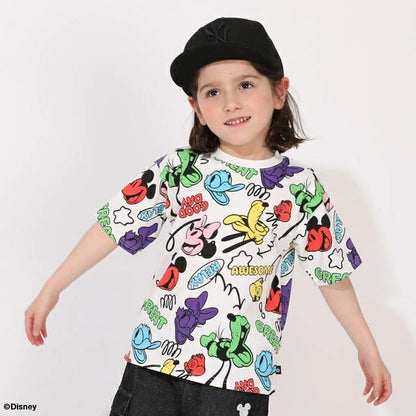 Japanese BDL x Disney parent-child print tops (80-150cm) for boys and girls (summer TOPS) 