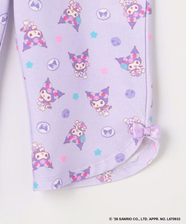 日本童裝 aF#a325 x Sanrio 接觸冷感 蝴蝶結七分褲 100-130cm 女童款 夏季 PANTS