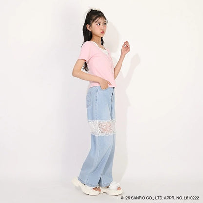 日本童裝 BDL x Sanrio 吊帶疊穿式上衣 120-160cm 女童款 夏季 TOPS