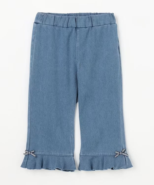 日本童裝 aF#a325 接觸冷感 花邊七分褲 90-140cm 女童款 夏季 PANTS