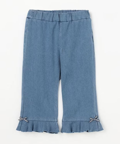 日本童裝 aF#a325 接觸冷感 花邊七分褲 90-140cm 女童款 夏季 PANTS