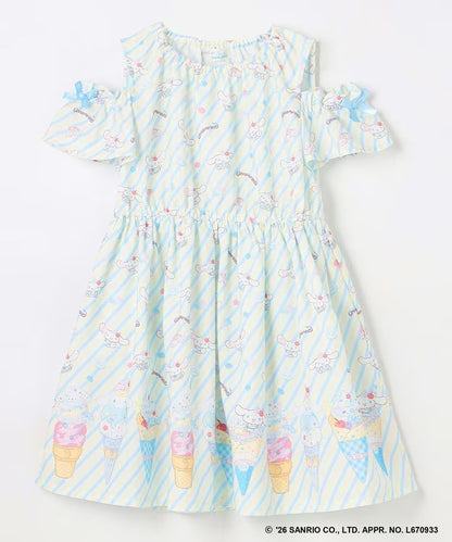 日本童裝 aF#a325 x Sanrio 夢幻連身裙 100-140cm 女童款 夏季 DRESSES