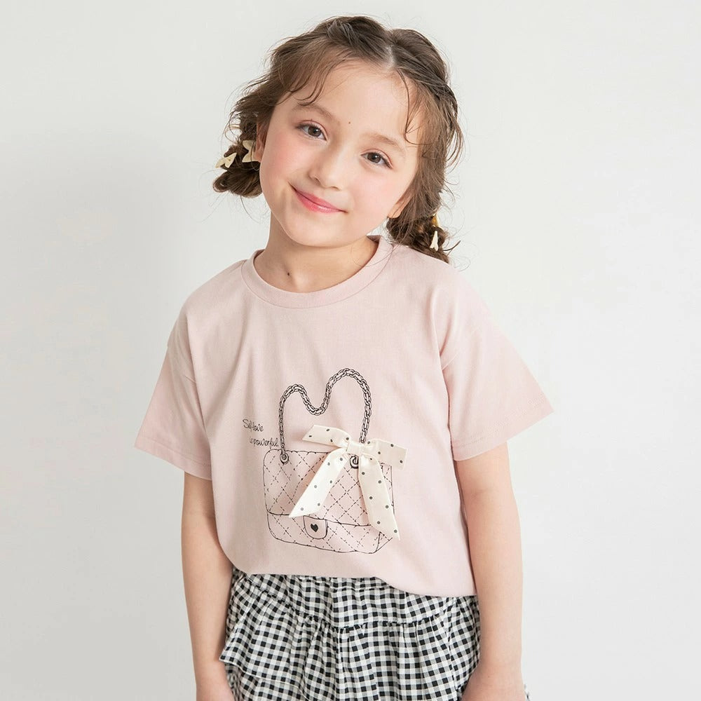日本童裝 Branshes 印花短袖上衣 80-150cm 女童款 夏季 TOPS