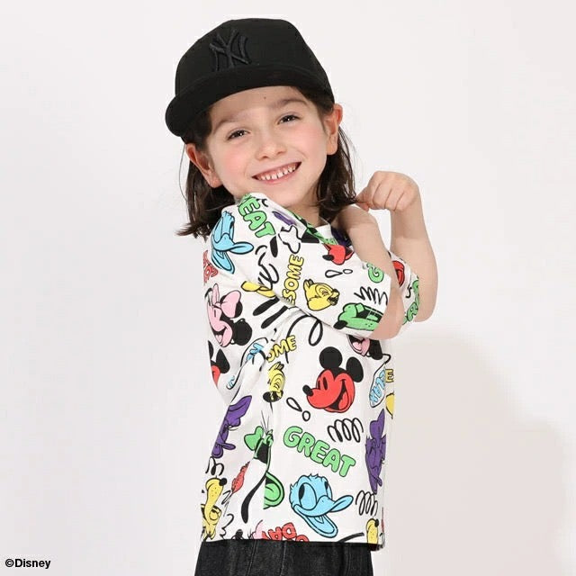 Japanese BDL x Disney parent-child print tops (80-150cm) for boys and girls (summer TOPS) 