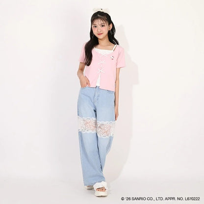 日本童裝 BDL x Sanrio 吊帶疊穿式上衣 120-160cm 女童款 夏季 TOPS