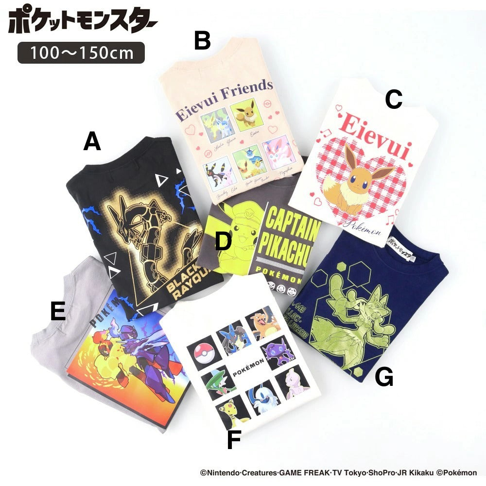 日本童裝 Branshes x Pokemon 印花上衣 100-150cm 女童款 夏季 TOPS