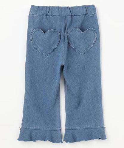 日本童裝 aF#a325 接觸冷感 花邊七分褲 90-140cm 女童款 夏季 PANTS
