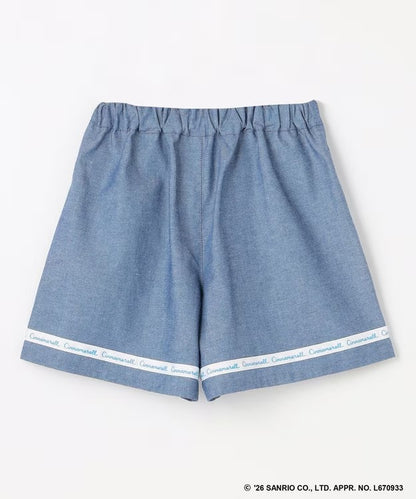 日本童裝 aF#a325 x Sanrio 圓弧鈕扣短褲 100-150cm 女童款 夏季 PANTS