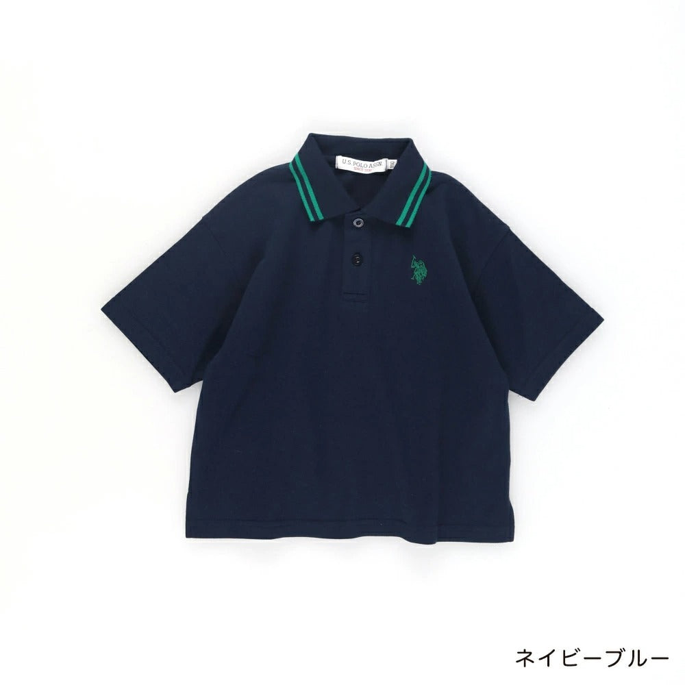 日本童裝 Branshes 【U.S. POLO ASSN.】珠地短袖polo上衣 90-150cm 男童款 夏季 TOPS