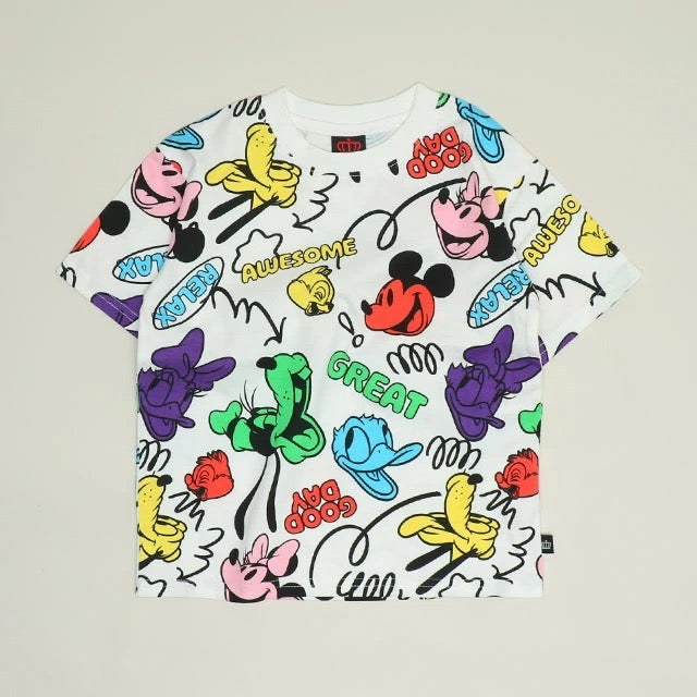 Japanese BDL x Disney parent-child print tops (80-150cm) for boys and girls (summer TOPS) 