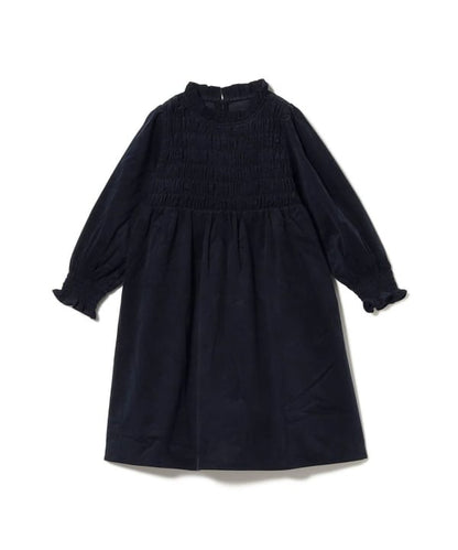 日本童裝 B:MING by BEAMS 燈芯絨皺褶連身裙 100-140cm 女童款 秋冬季 DRESSES